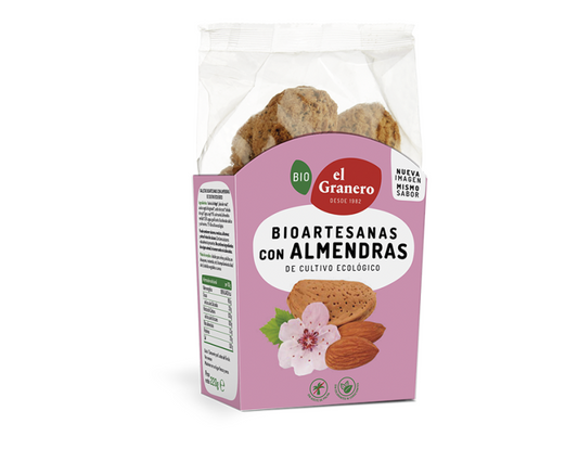 GALLETAS ARTESANAS CON ALMENDRA BIO - 220GR.