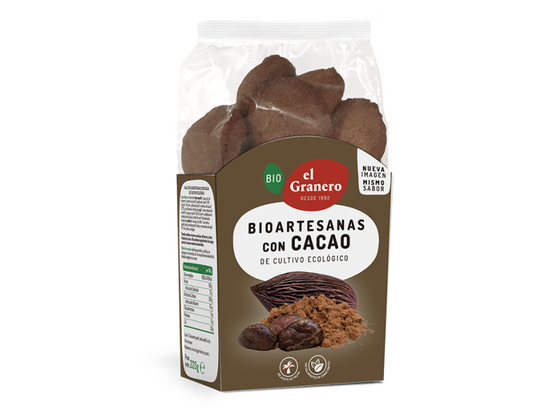 GALLETAS ARTESANAS CON CHOCOLATE BIO - 220GR.