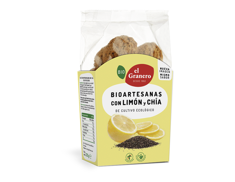 GALLETAS ARTESANAS TRIGO/ LIMON/ CHIA BIO - 220GR.