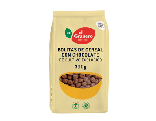 BOLITAS DE CEREALES CON CHOCOLATE BIO - 300GR.