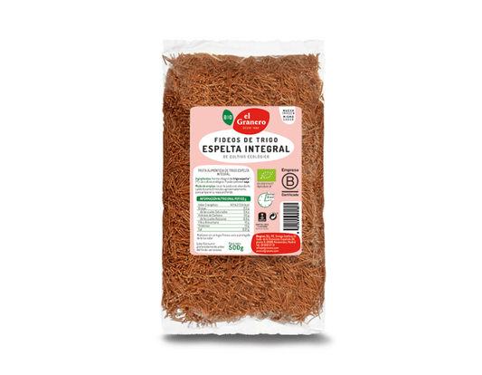 FIDEOS DE TRIGO ESPELTA INTEGRAL BIO - 500GR.