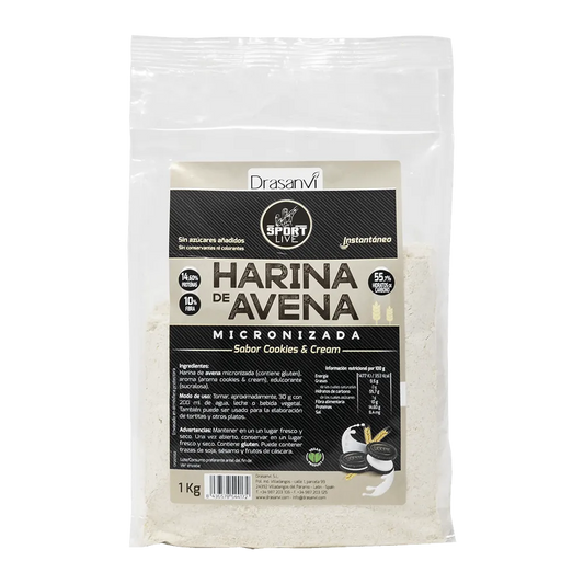 HARINA AVENA SABOR COOKIES & CREAM 1KG SPORT LIVE DRASANVI