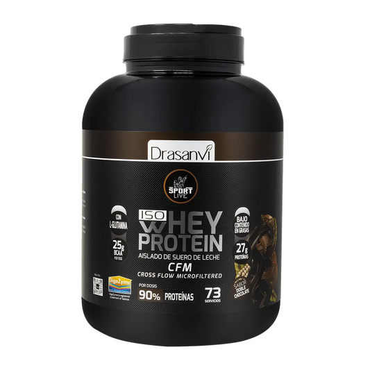 WHEY PROTEIN AISLADO DOBLE CHOCOLATE 2,2KG SPORT LIVE DRASANVI