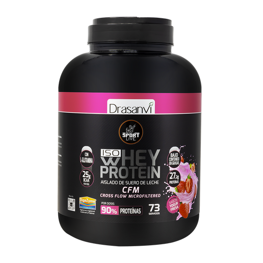 WHEY PROTEIN AISLADO YOGUR FRESA 2,2KG SPORT LIVE DRASANVI