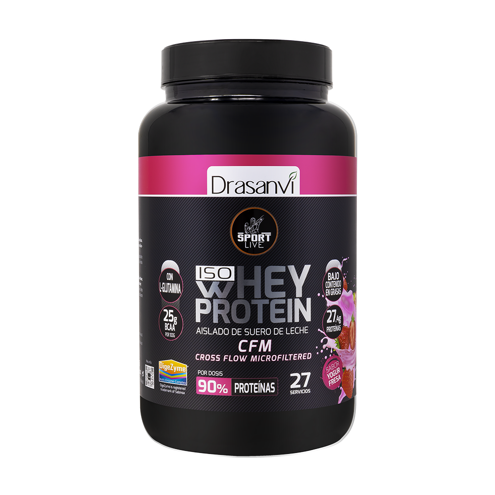 WHEY PROTEIN AISLADO YOGUR FRESA 800G SPORT LIVE DRASANVI