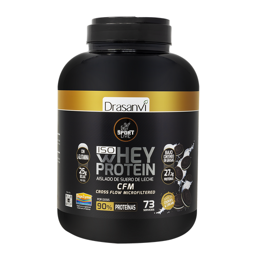 WHEY PROTEIN AISLADO COOKIES AND CREAM 2,2KG SPORT LIVE DRASANVI