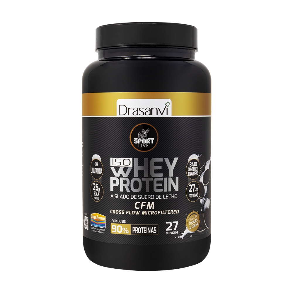 WHEY PROTEIN AISLADO COOKIES AND CREAM 800G SPORT LIVE DRASANVI