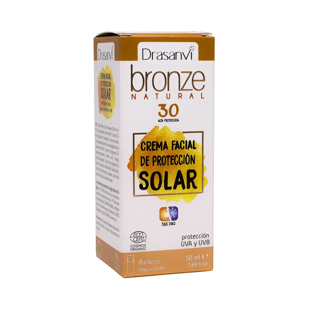 CREMA SOLAR PROTECCION 30 ECOCERT 50ML BRONZE DRASANVI