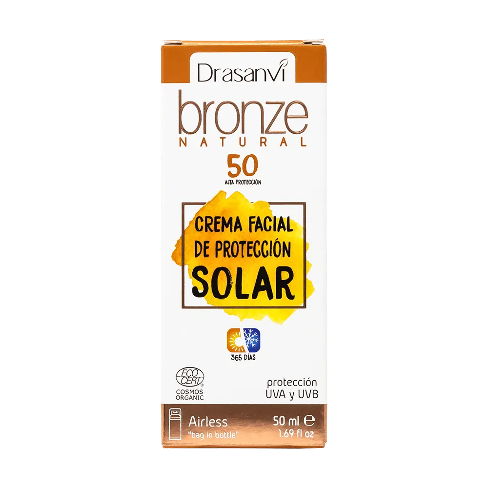 CREMA SOLAR PROTECCION 50 ECOCERT 50ML BRONZE DRASANVI