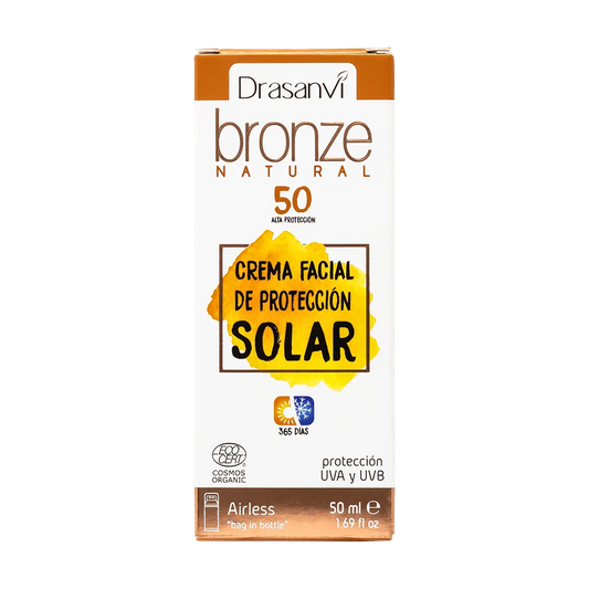 CREMA SOLAR PROTECCION 50 ECOCERT 50ML BRONZE DRASANVI