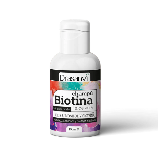 CHAMPU BIOTINA Y ALOE VERA 100ML BOTE DRASANVI