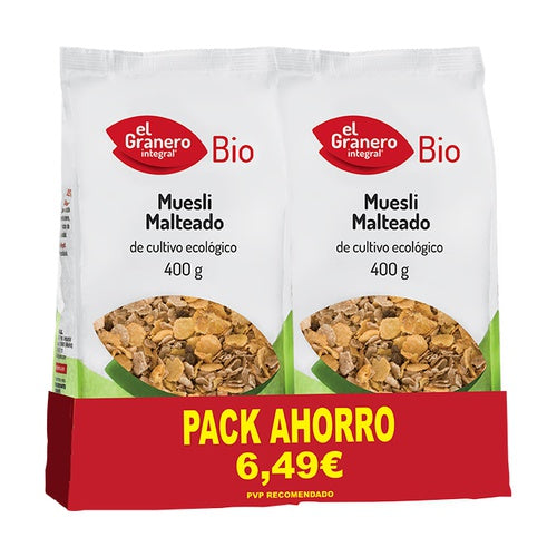 PACK MUESLI MALTEADO - 2X400GR.