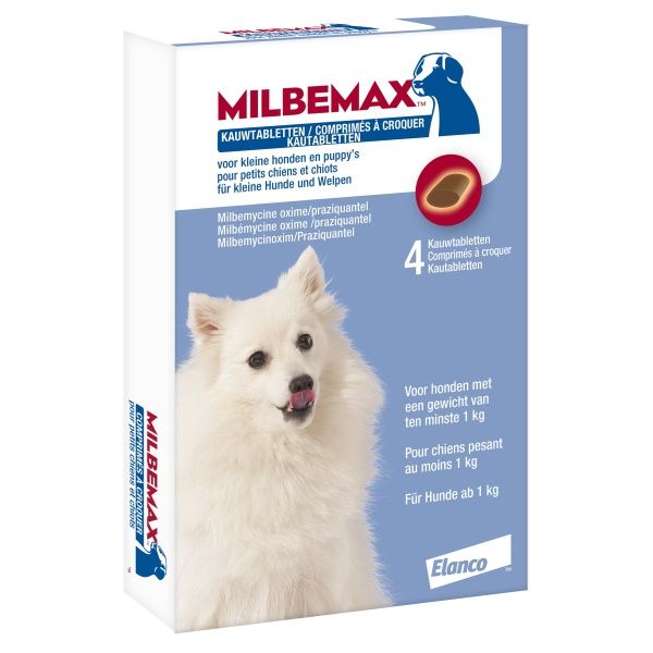 Milbemax 4 comprimidos masticables 1 - 5kg