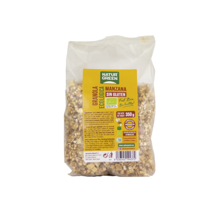 NaturGreen Granola Manzana Sin Gluten Bio 350 G