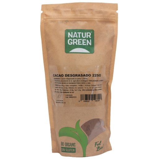 NaturGreen Cacao Desgrasado Bio 225 G