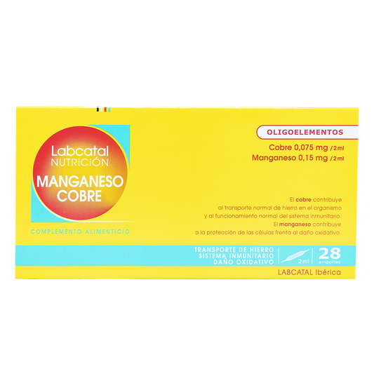 MANGANESO-COBRE 12 28X2ML AMPOLLAS LABCATAL