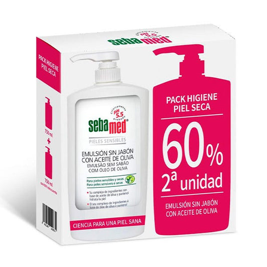 Sebamed Emulsión sin Jabón con Aceite Oliva 2x750 ml