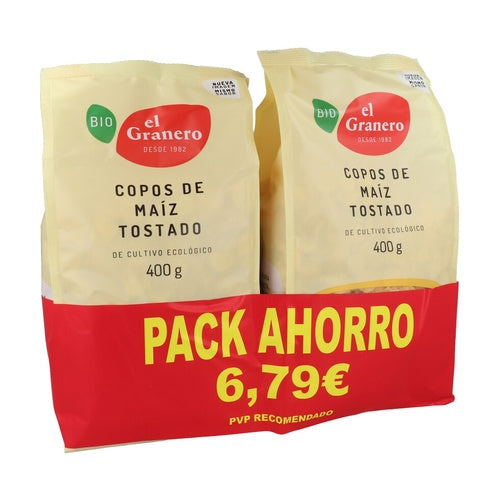 PACK 2 COPOS DE MAIZ TOSTADOS - 2X400GR.