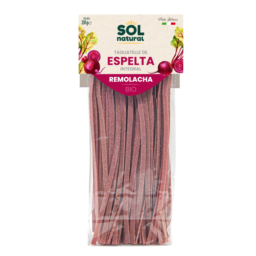 Tagliatelle de espelta con remolacha bio 250g