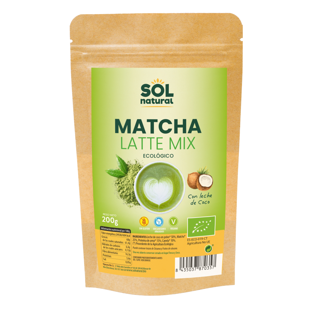 MATCHA LATTE MIX con leche de coco 200gr BIO