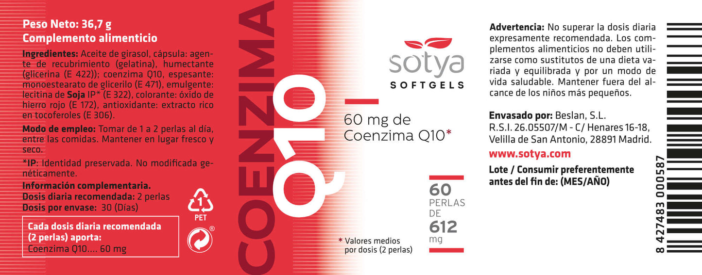 COENZIMA Q10 60mg. 60perlas