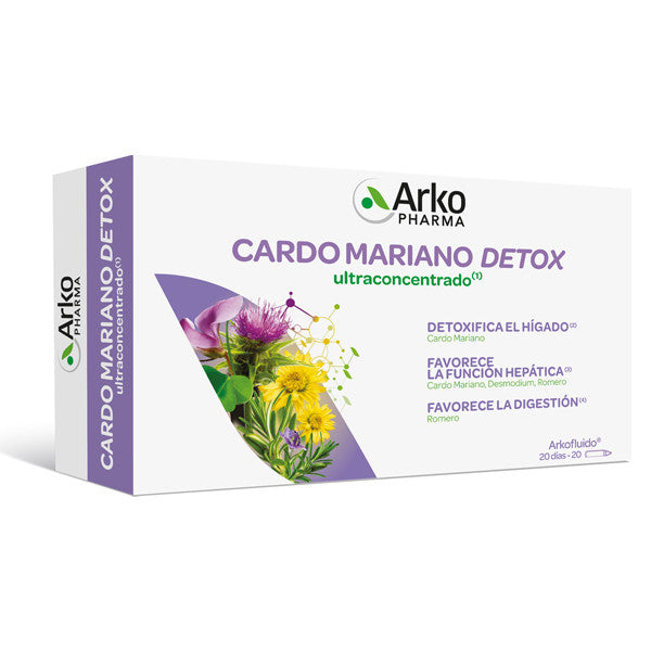 Arkofluido Cardo Mariano Detox 20 ampollas