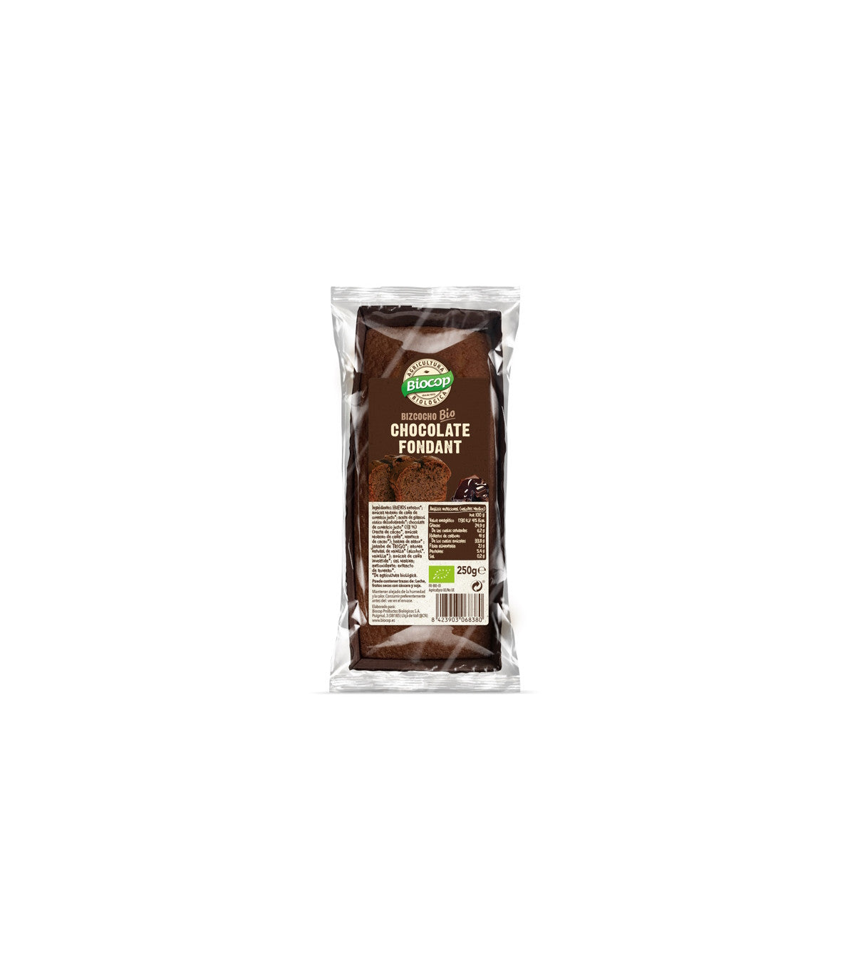 Bizcocho de chocolate fondant Biocop 250g