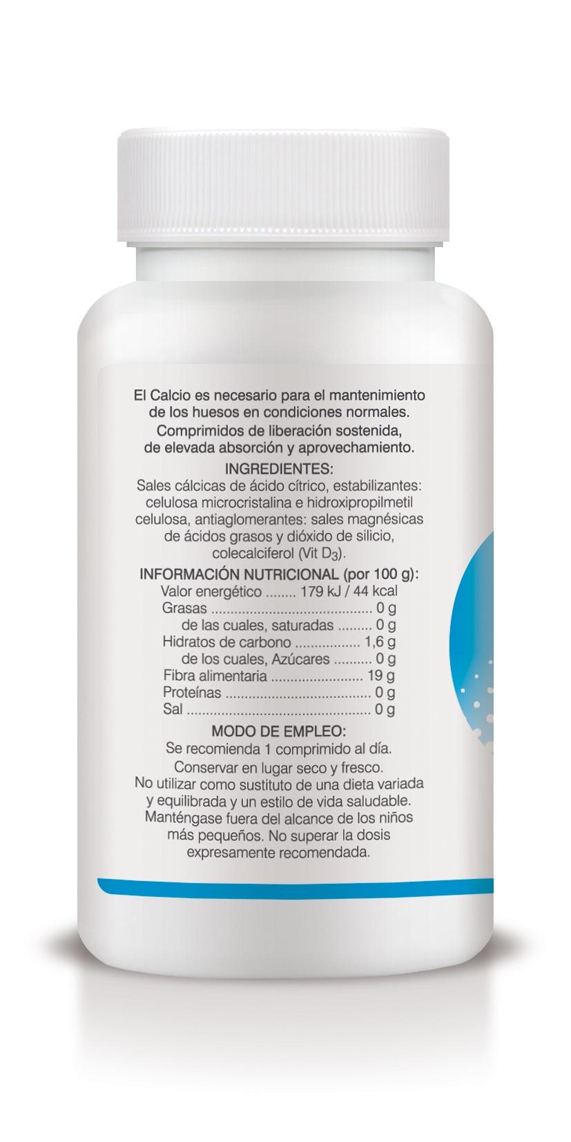 Calcio con Vitamina D3 (Soria natural) - 60 comp