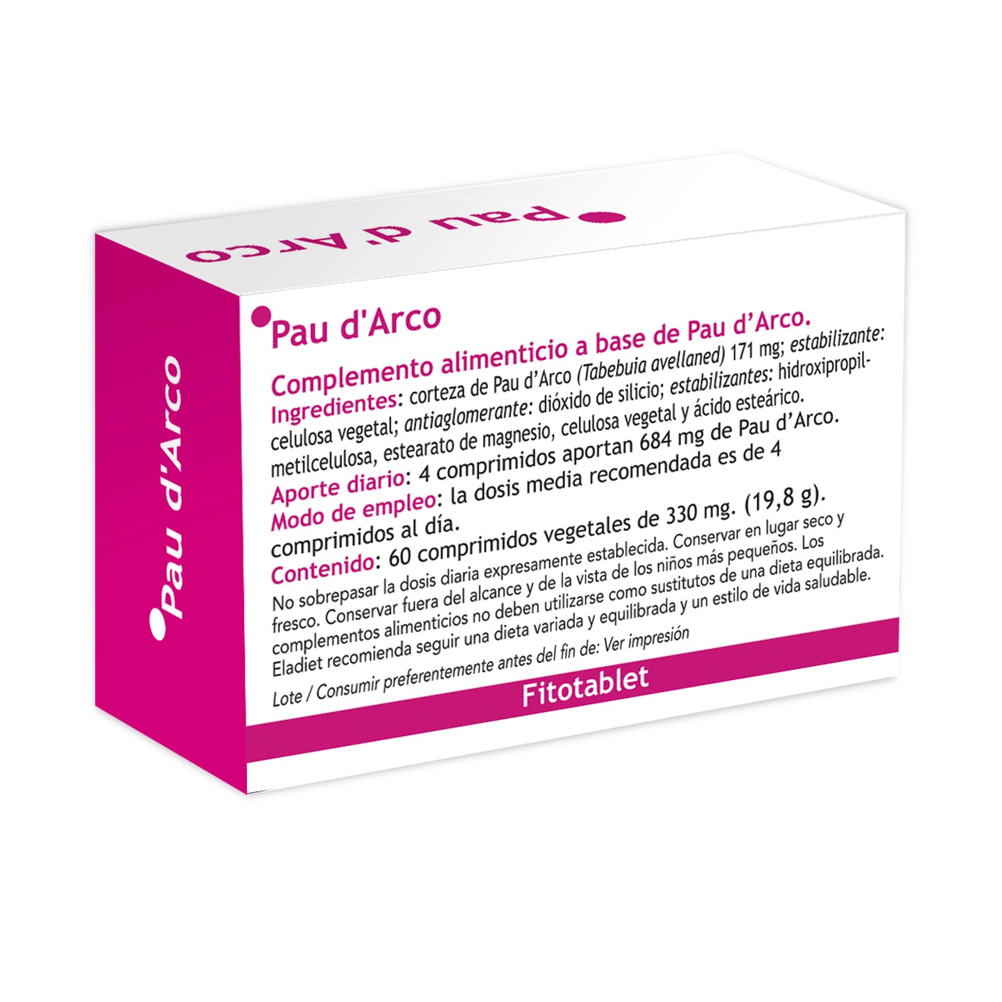 PAU D´ARCO 330MG. - 60 COMPRIMIDOS