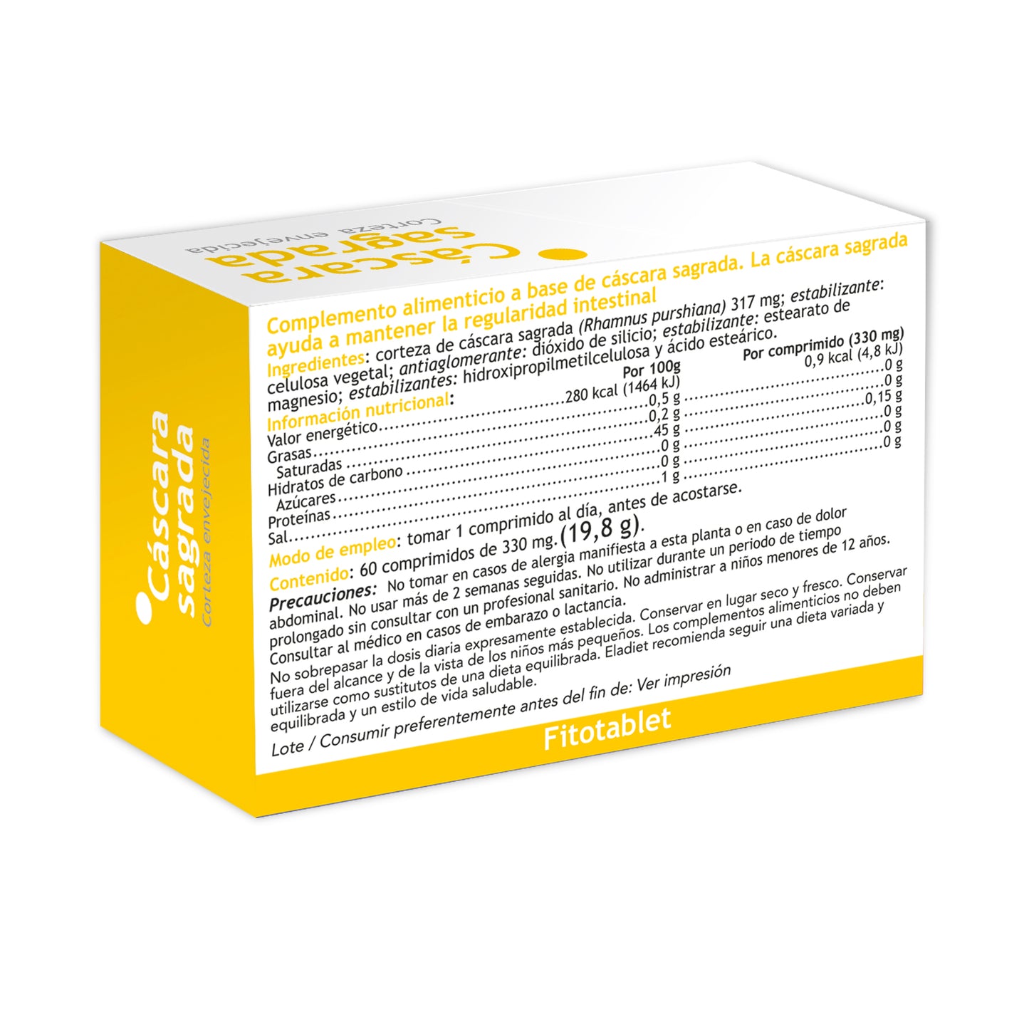 CASCARA SAGRADA 300MG. - 60 COMPRIMIDOS