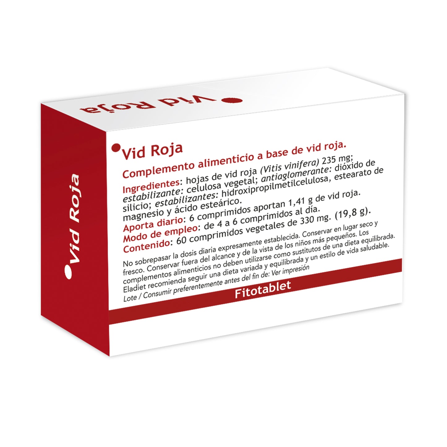 VID ROJA 330MG. - 60 COMPRIMIDOS