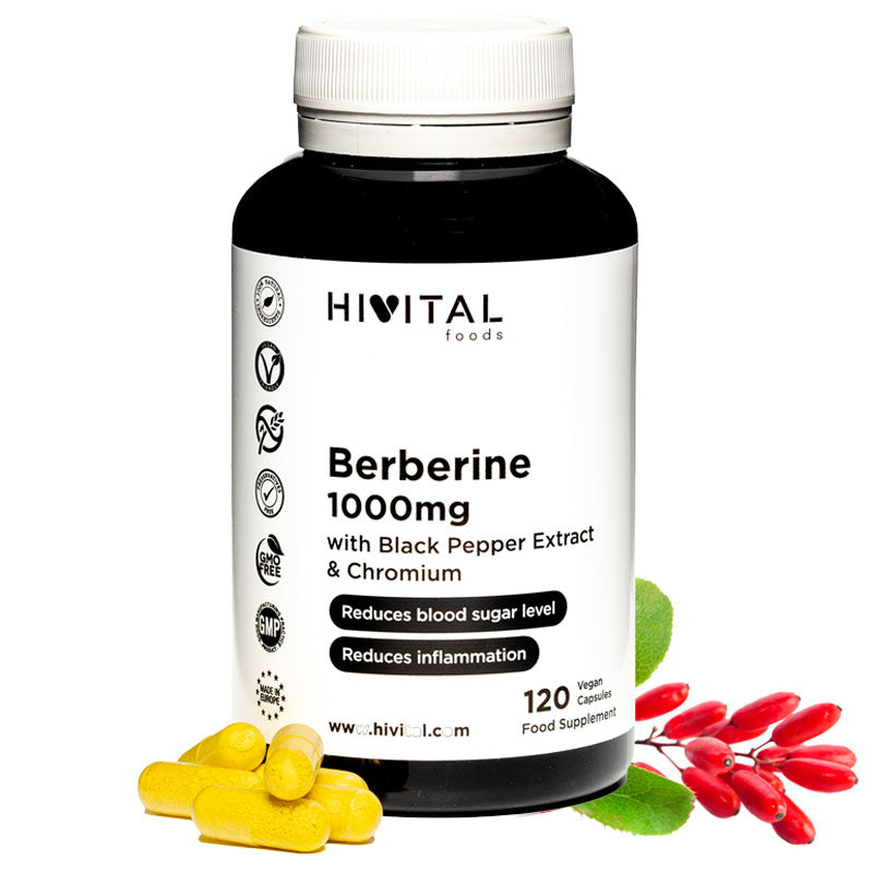 Berberina 1000 mg - 120 cápsulas veganas