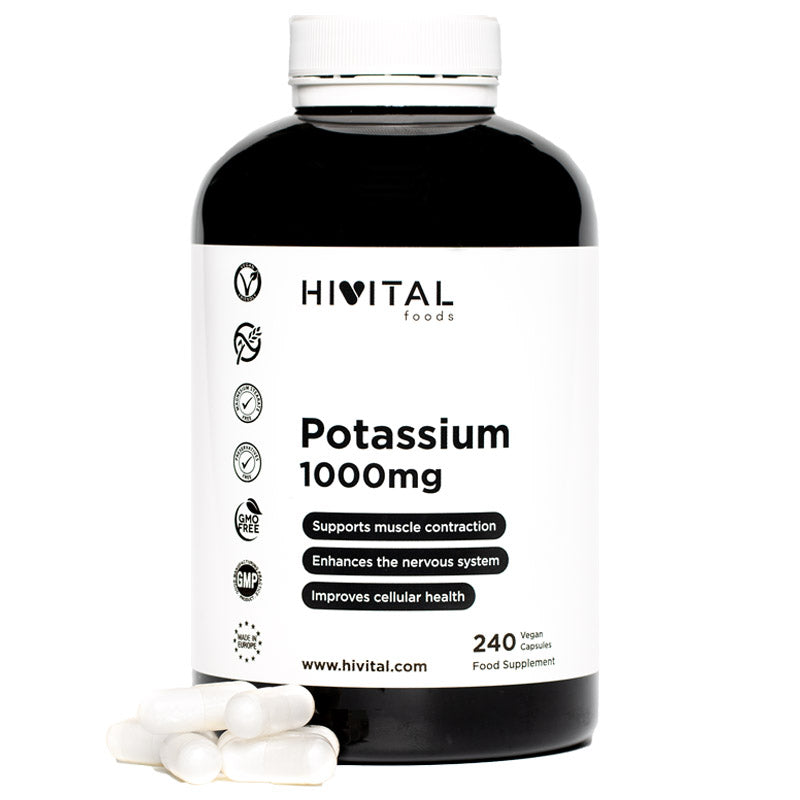 Potasio 1000 mg - 240 cápsulas veganas