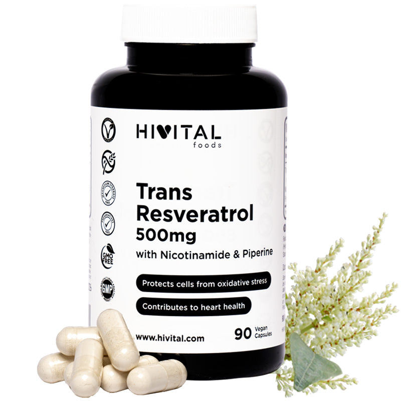 Resveratrol 500 mg - 90 cápsulas veganas