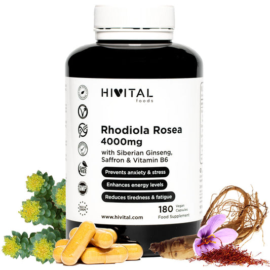 Rhodiola Rosea 4000 mg - 180 cápsulas veganas