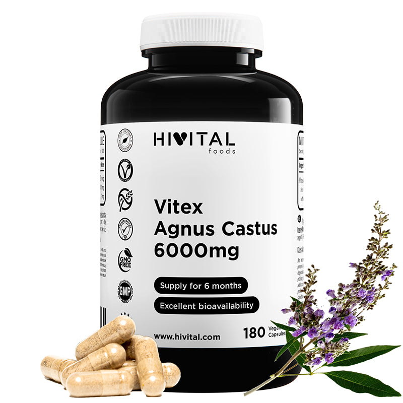 Vitex Agnus Castus 6000 mg - 180 cápsulas veganas