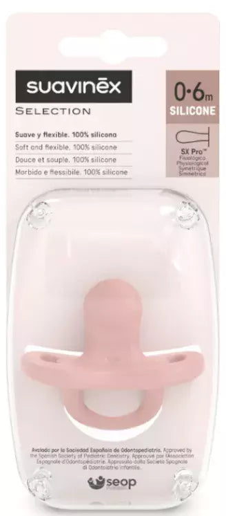 Suavinex Chupete Todo Silicona Tetina Fisiológica Sx Pro 0-6m Essence Nude