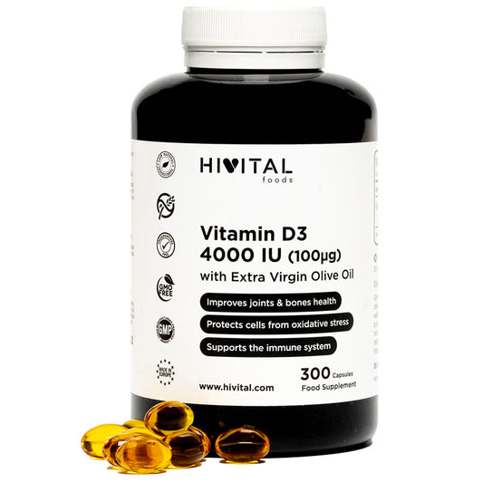 Vitamina D3 4000 IU - 300 perlas