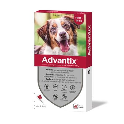 Advantix® pipetas para perros de 10 kg a 25 kg