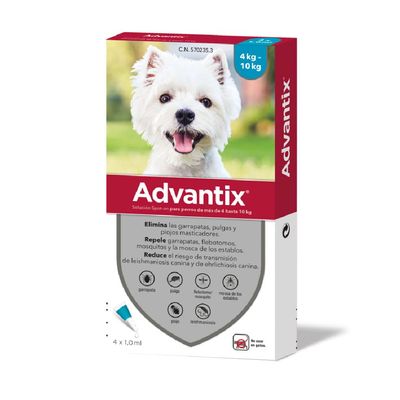 Advantix® pipetas para perros de 4 kg a 10 kg