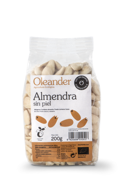 Almendra sin piel 200g