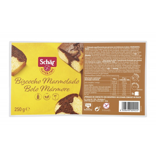 MARBLE CAKE CACAO VAINILLA SIN GLUTEN - 250GR.