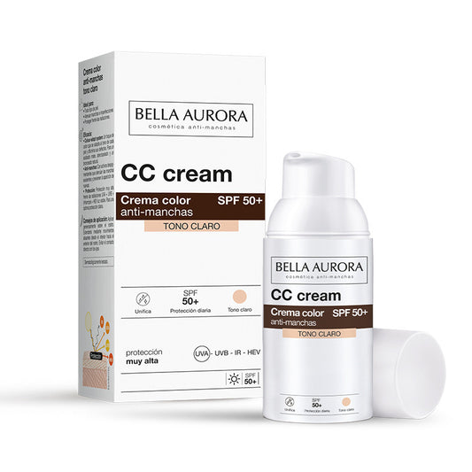 CC Cream antimanchas SPF50+. Tono claro