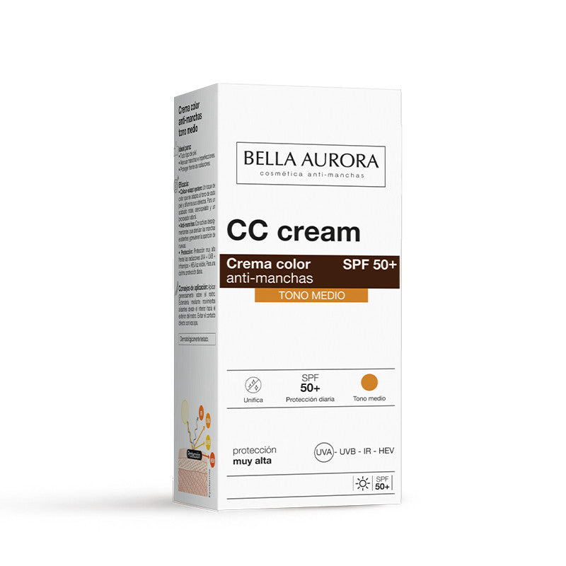 CC Cream antimanchas SPF50+. Tono medio