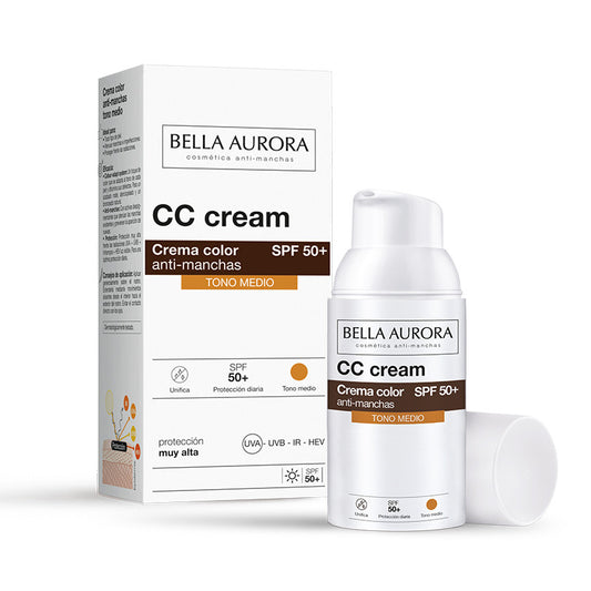 CC Cream antimanchas SPF50+. Tono medio