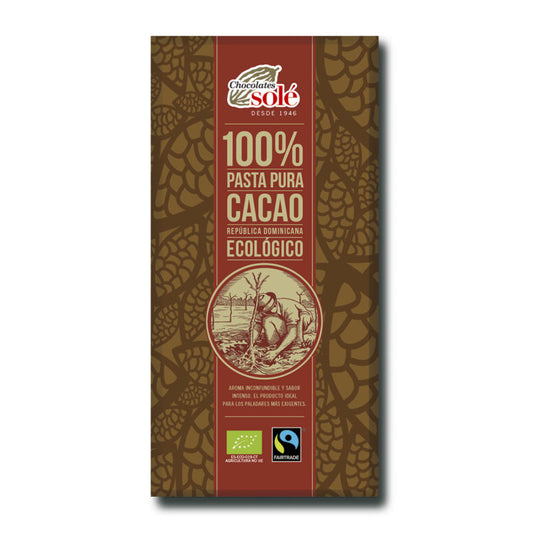 CHOCOLATE NEGRO 100% 100gr. ECO