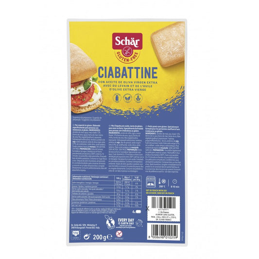 CIABATTINE SIN GLUTEN - 200GR.