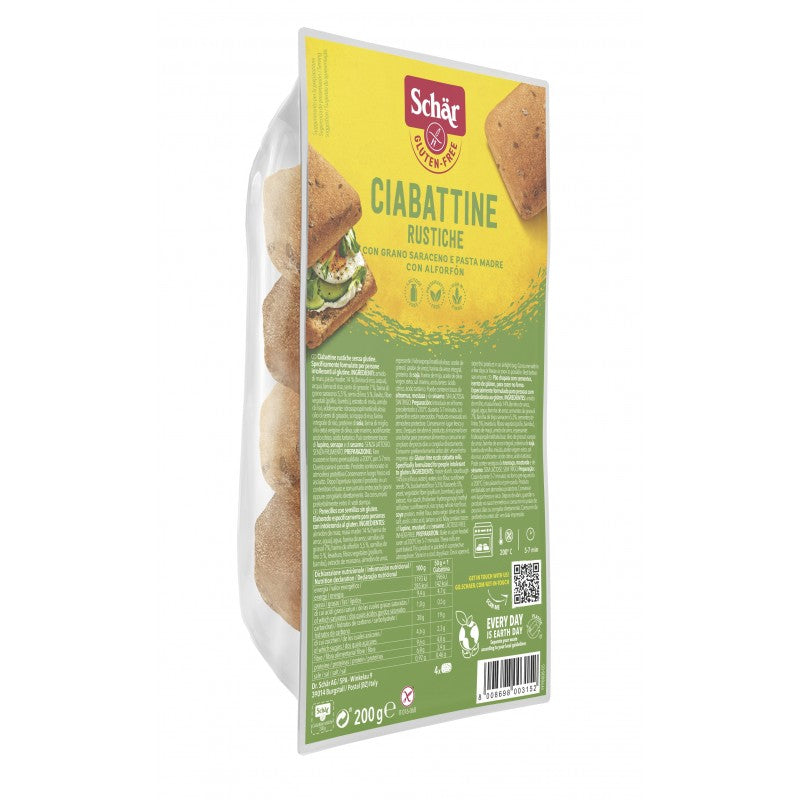 CIABATTINE RUSTICHE SIN GLUTEN - 200GR.