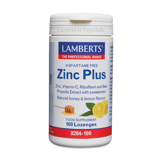 Zinc Plus - 100 pastillas (limón - miel)