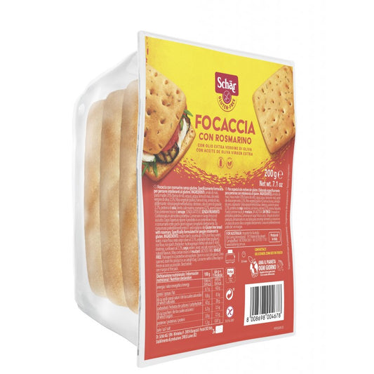 PAN FOCACCIA CON ROMERO SIN GLUTEN - 200GR.